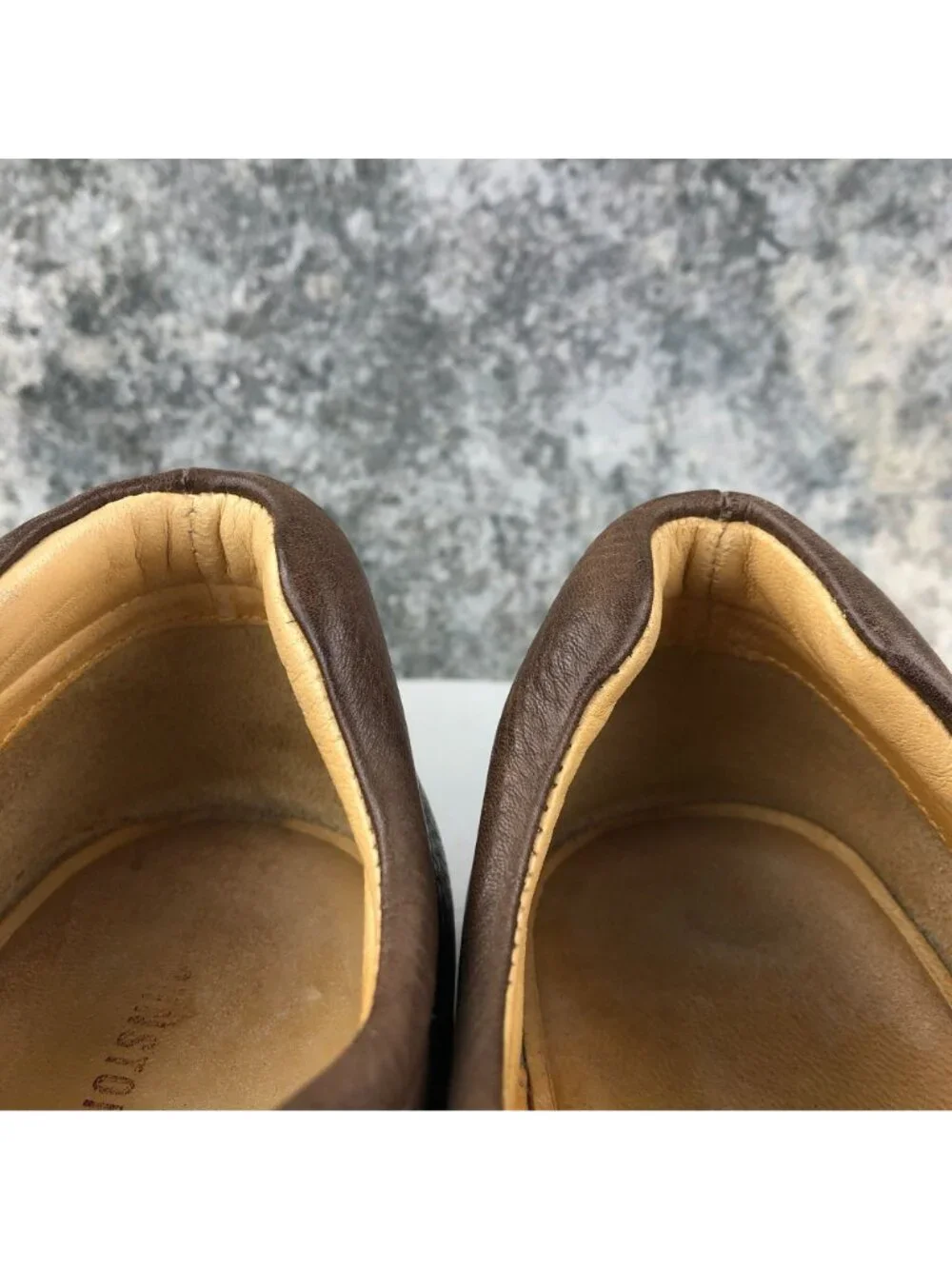 Johnston & Murphy Men's 9.5M Shuler Bicycle Brown Leather Oxford Shoes BRAZIL